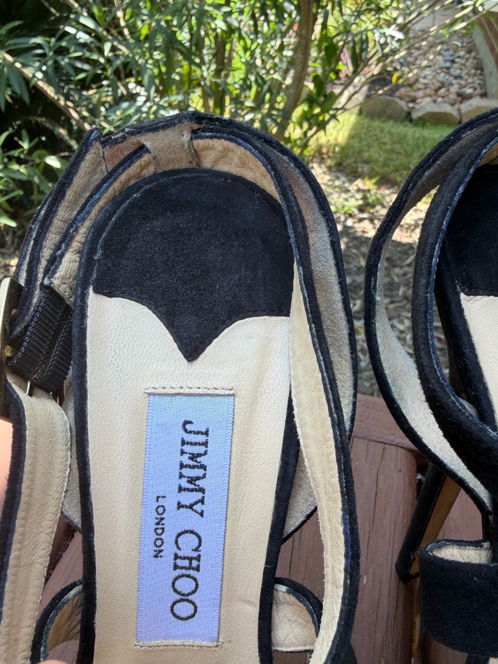 Jimmy Choo Louise Black Suede Platform Heels Size 38 US 7.5 - Picture 3 of 13